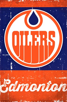 Framed Edmonton Oilers - Retro Logo 13 Print