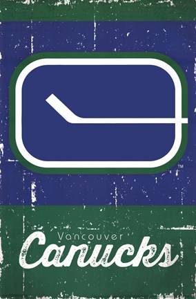 Framed Vancouver Canucks - Retro Logo 13 Print