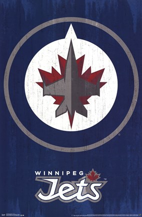 Framed Winnipeg Jets - Logo 13 Print