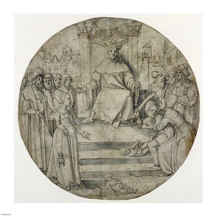 Framed Judgment of Solomon Print