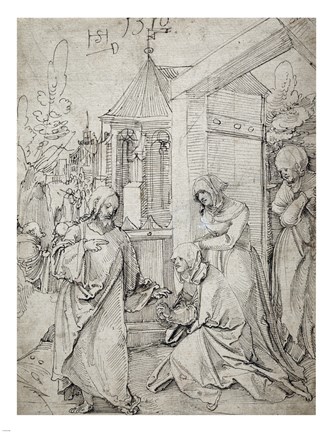 Framed Christ Taking Leave of His Mother Print