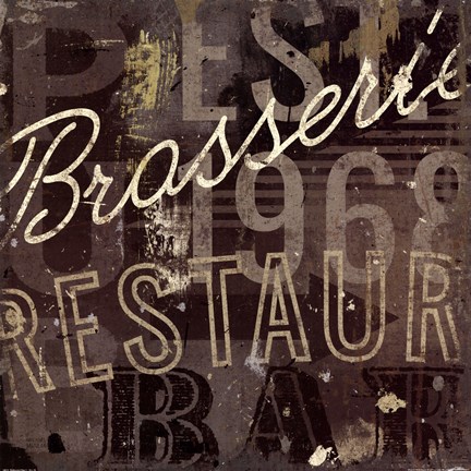 Framed Restaurant Sign I Print