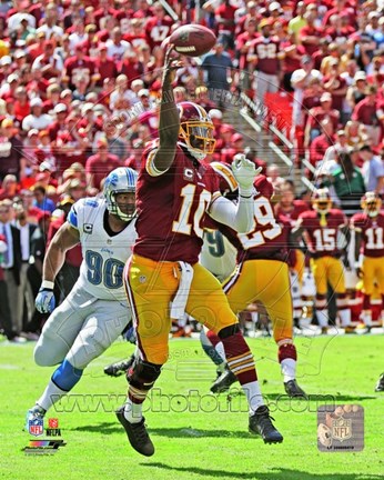 Framed Robert Griffin III 2013 catching the ball Print