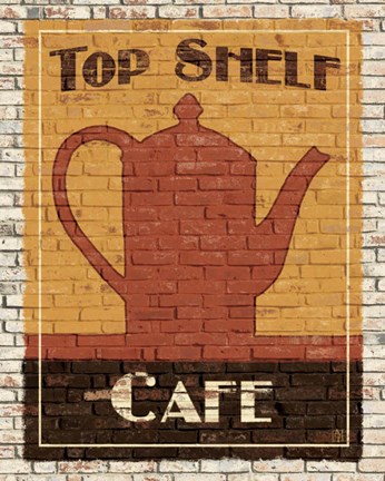 Framed Top Shelf Cafe Print