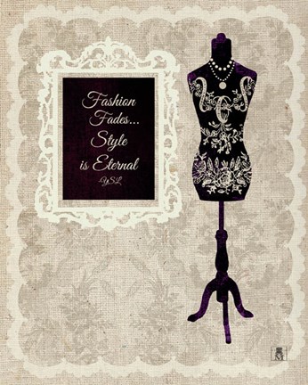 Framed Chic Dress Form II Print