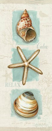 Framed Coastal Jewels Panel I Print