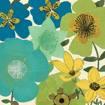 Framed Garden Brights Cool III Print