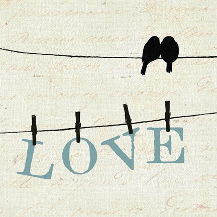 Framed Bird Talk II Print