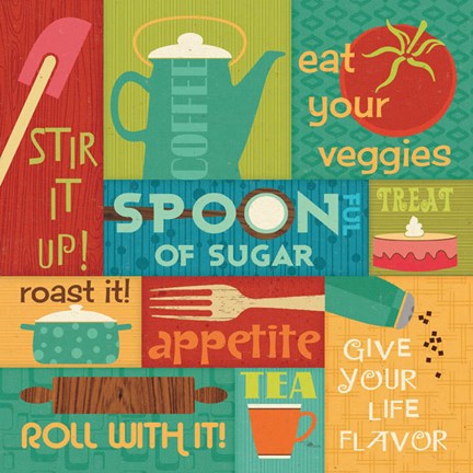 Framed Kitchen It! II Print