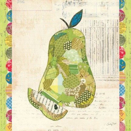 Framed Fruit Collage III - Pear - Print