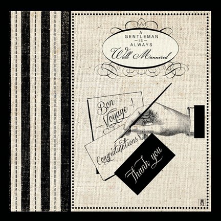 Framed Gentleman IV Print