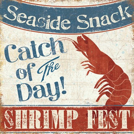 Framed Fresh Seafood III Print