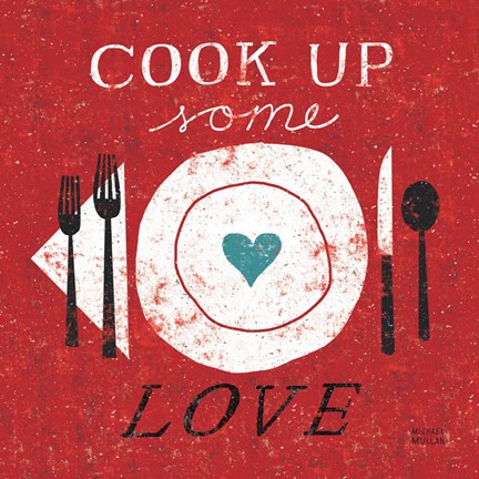 Framed Cook Up Love Print