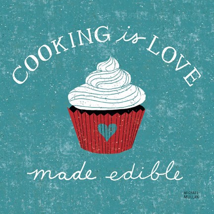 Framed Cooking is Love Print