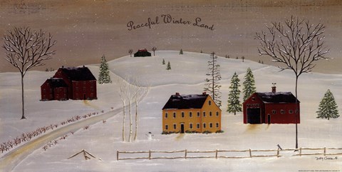Framed Peaceful Winter Land Print