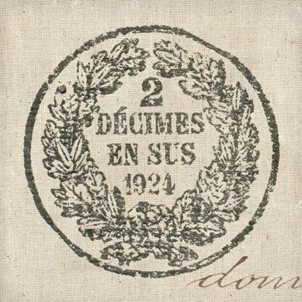 Framed Letter Crest II Print