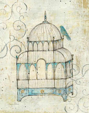 Framed Bird Cage II Print