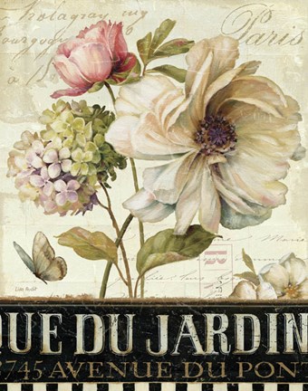 Framed Marche de Fleurs II Print