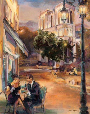 Framed Twilight Time in Paris Print