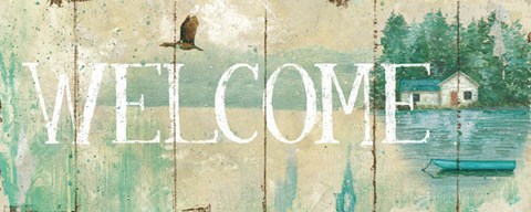 Framed Waterside Lodge III Print