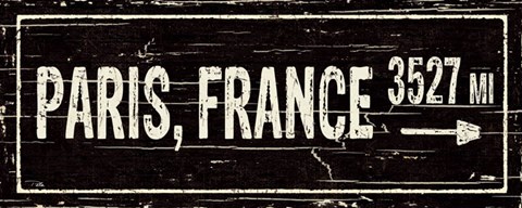 Framed Destination Signs I Print