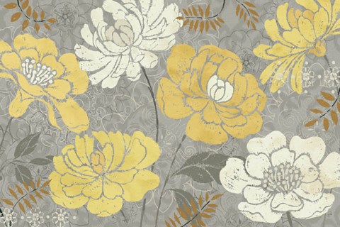 Framed Morning Tones Gold III Print