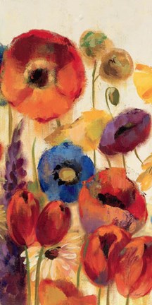 Framed Joyful Garden Panel II Print