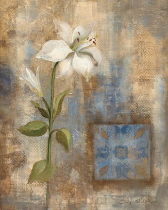 Framed Lily and Tile Print