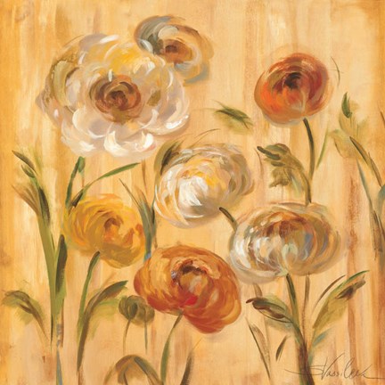 Framed Sunshine Mums I Print