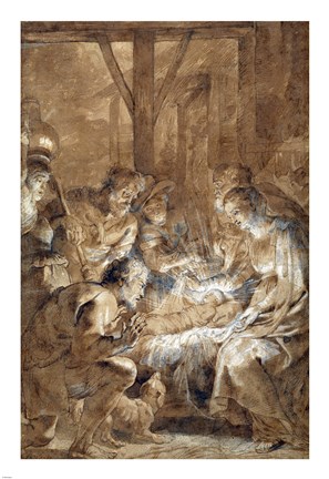 Framed Adoration of the Shepherds Print