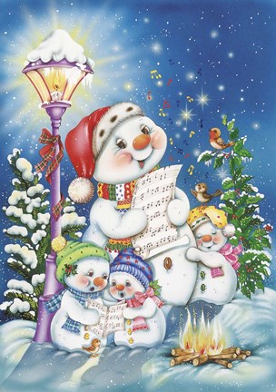 Framed Caroling Print