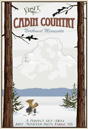 Framed Fargo Lake Print