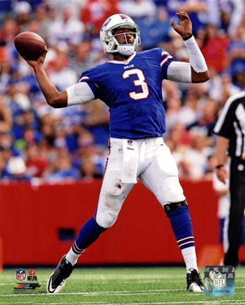 Framed E.J. Manuel 2013 with the ball Print