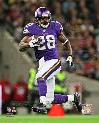 Framed Adrian Peterson 2013 football Action Print