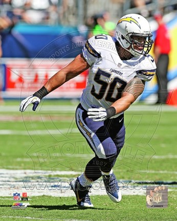 Framed Manti Te&#39;o 2013 in Action Print