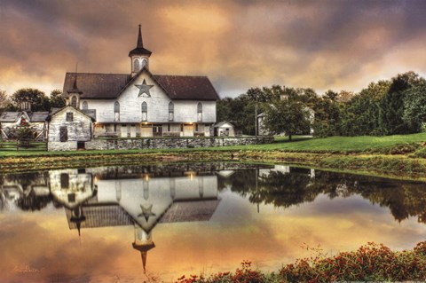 Framed Star Barn Print