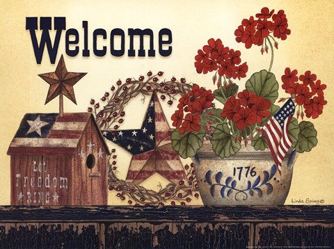 Framed Americana Still Life Print