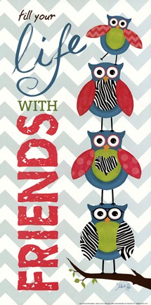 Framed Fill Your Life with Friends Print