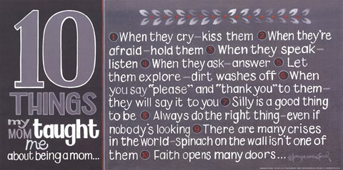 Framed Reminders from Mom II Print