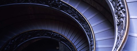 Framed Spiral Staircase, Vatican Museum, Rome, Italy Print