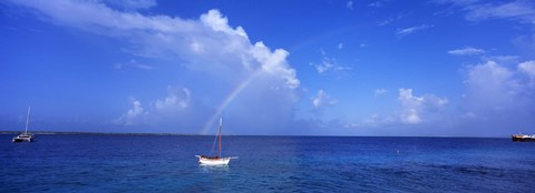 Framed Sailboat Bonaire Netherlands Antilles Print