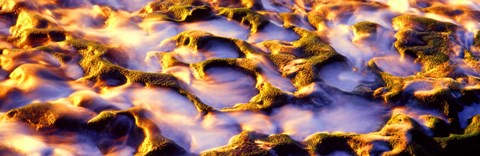 Framed High angle view of a surf on rock formation, Wind and Sea Beach, La Jolla, California, USA Print