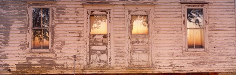 Framed Facade of a Farmhouse, Livingston County, Illinois Print