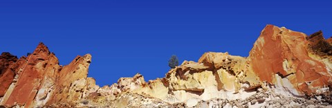 Framed Low angle view of rock formations, Rainbow Valley Conservation Reserve, Northern Territory, Australia Print
