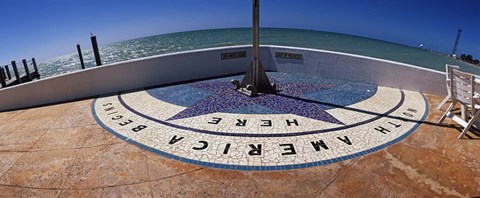 Framed North America Begins Here, Key West, Monroe County, Florida, USA Print