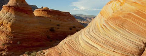 Framed Sandstone rock formations, The Wave, Coyote Buttes, Utah, USA Print