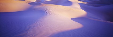 Framed Sand dunes at sunset, Stovepipe Wells, Death Valley, California, USA Print