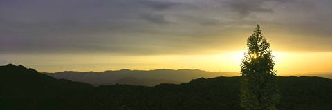 Framed Sunset over Anza Borrego Desert State Park, Borrego Springs, California, USA Print