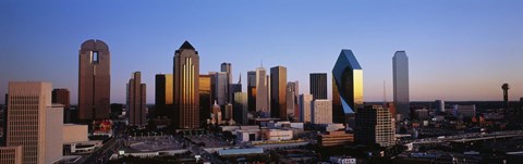 Framed USA, Texas, Dallas, sunrise Print
