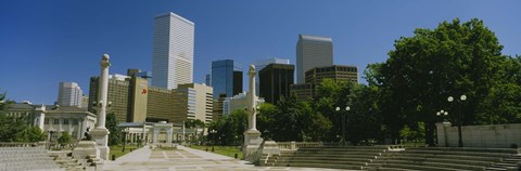 Framed Buildings of Denver Skyline Print